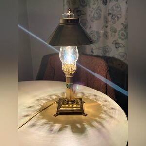 Vintage Paris Orient Express Brass Lamp